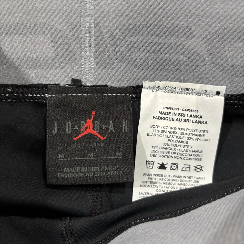 Nike Dri-FIT x Air Jordan Shorts Womens Medium High Waisted 5" Inseam Bike Black - Picture 4 of 12